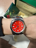 Oyster Perpetual 41 with Coral Red Dial Watch