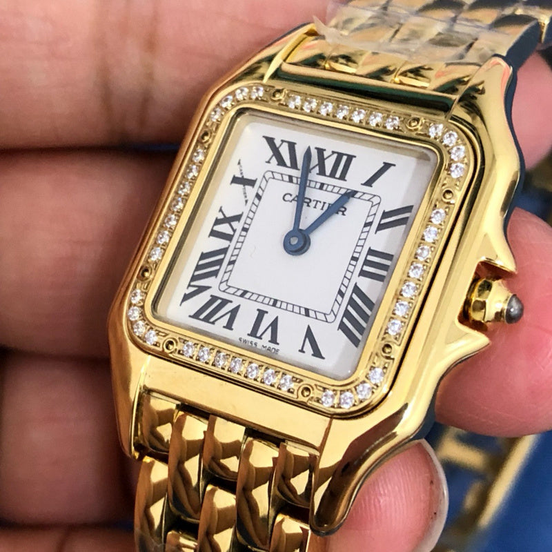 Small Silver Dial Diamond Bezel Women's Watch