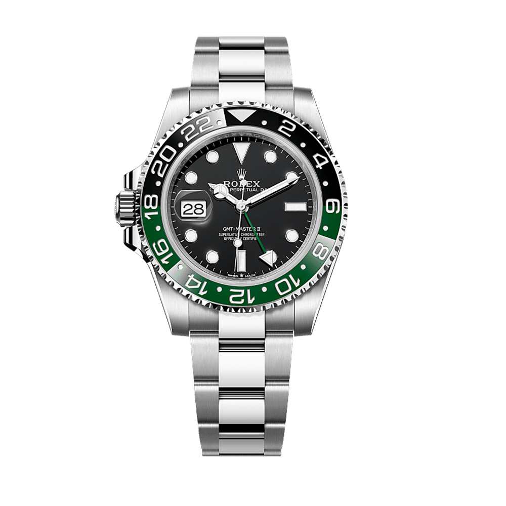 GMT-Master II 40 mm with a Black & Green Cerachrom