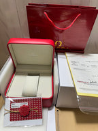 Red Leather Watch Storage Box