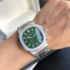 Stainless Steel With Olive Green Dial Luxury Watch