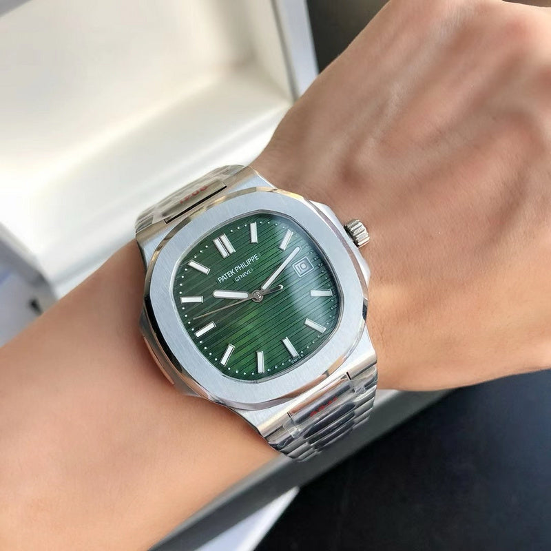 Stainless Steel With Olive Green Dial Luxury Watch