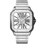 Large Skeleton Steel & Black Watch