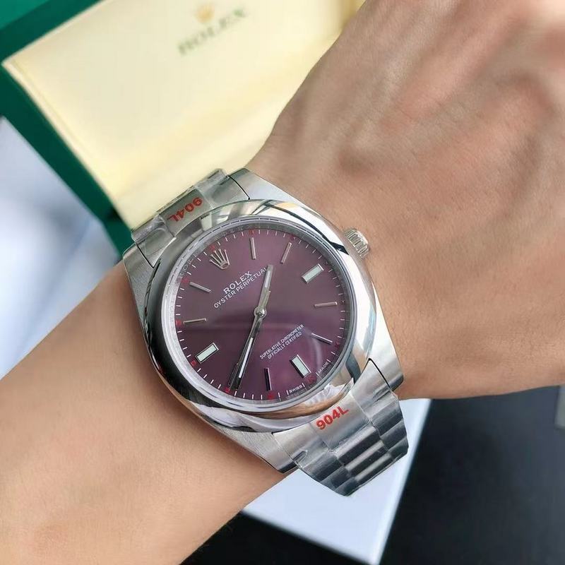 Oyster Perpetual 39 With Red Grape Dial Watch
