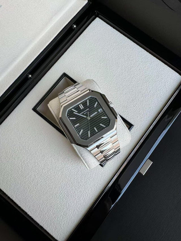 Stainless Steel Patek Philippe Cubitus 'Olive Green' Dial Watch