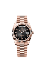 24 Everose Gold with Fluted Bezel Watch