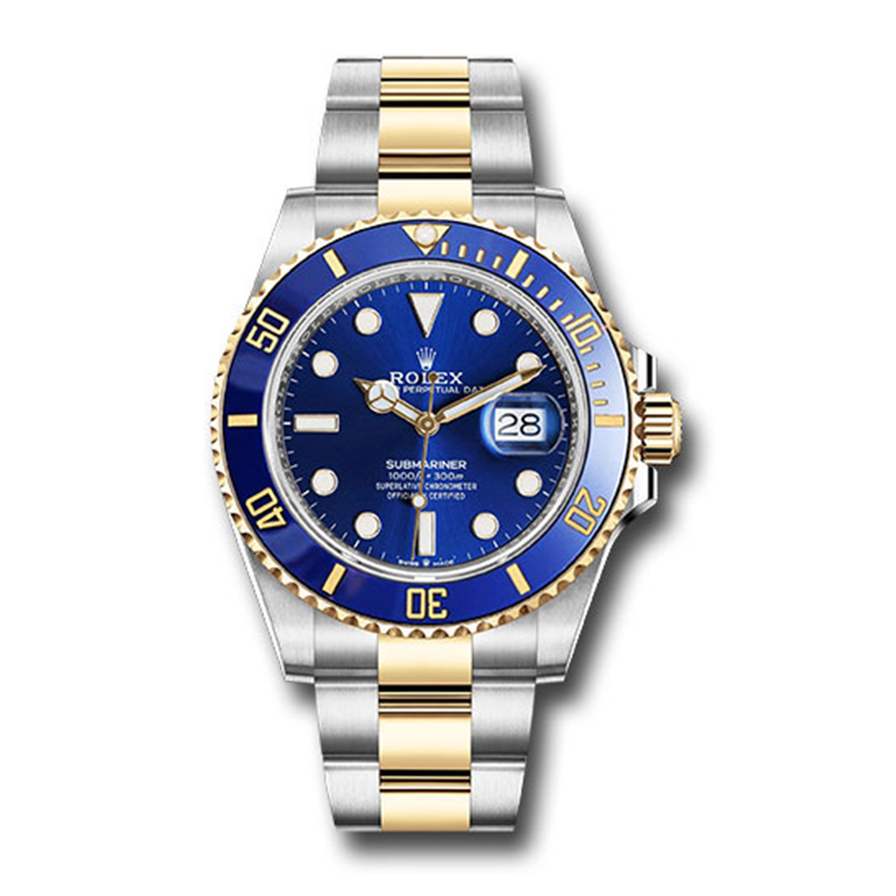 Submariner Date Two-Tone Stainless Steel/Yellow Gold 41mm Rolesor Blue Dial Watch