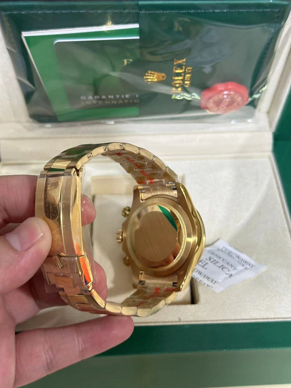 Cosmograph Daytona Yellow Gold Distinctive Green Dial Watch