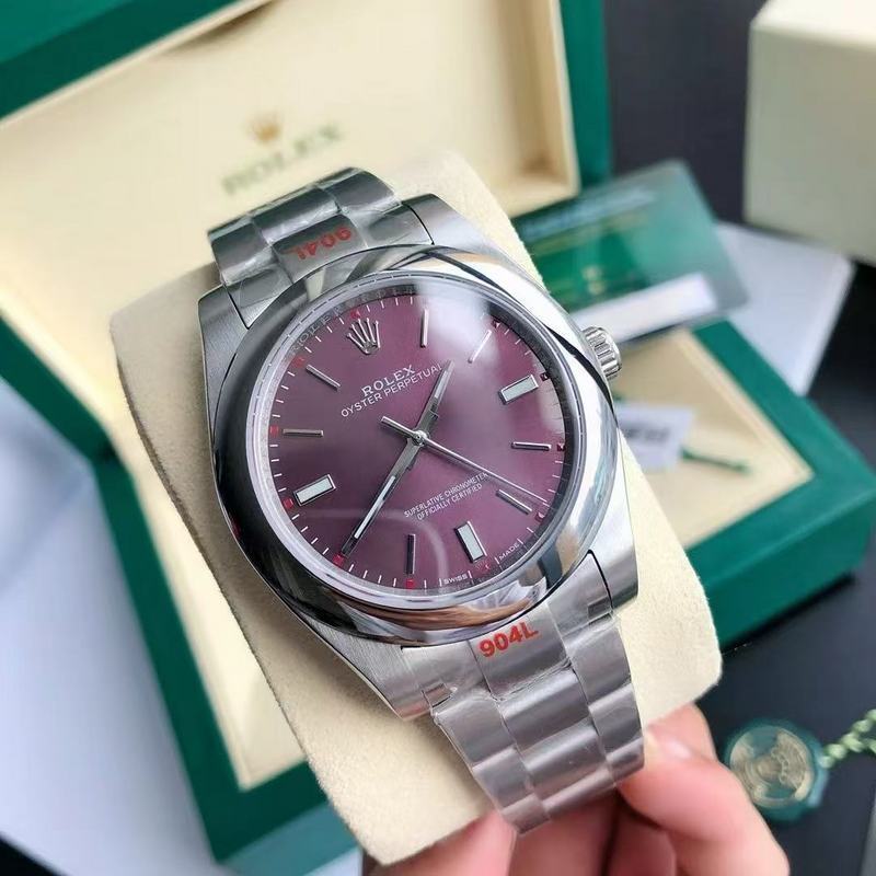 Oyster Perpetual 39 With Red Grape Dial Watch