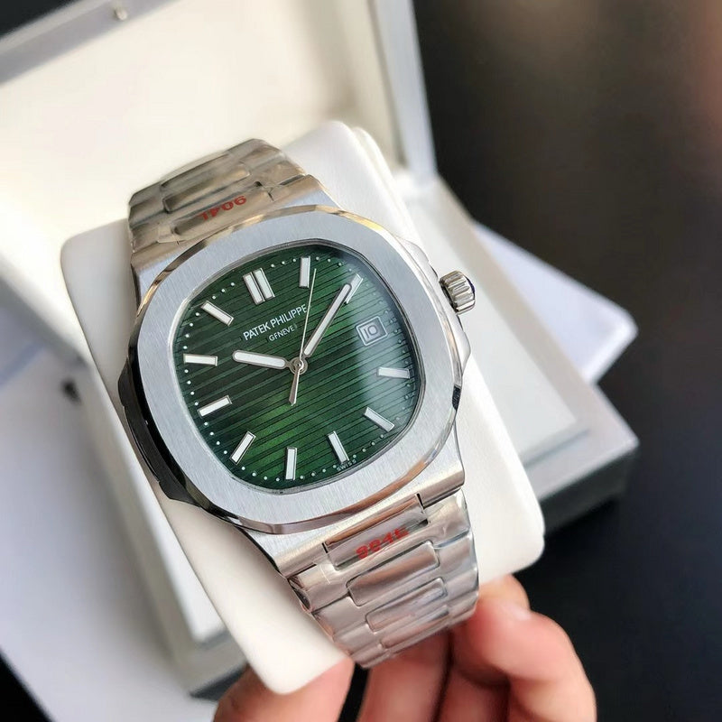 Stainless Steel With Olive Green Dial Luxury Watch