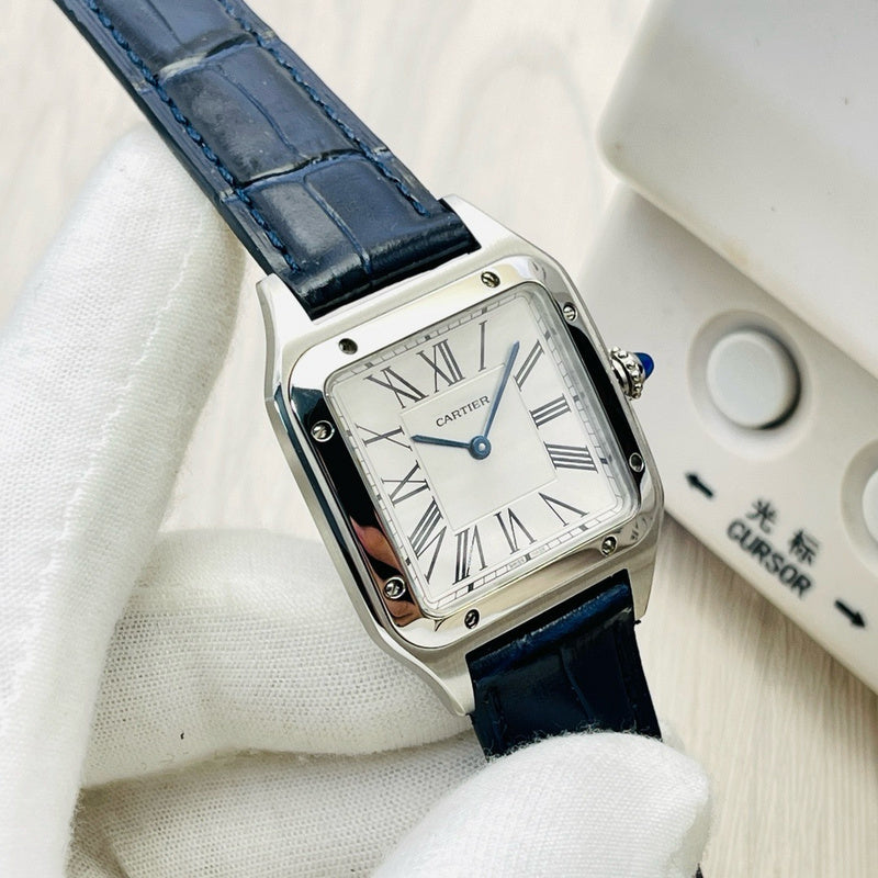 Santos-Dumont 38mm stainless steel & alligator watch