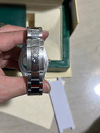 Black Dial Steel White Gold Men's Watch