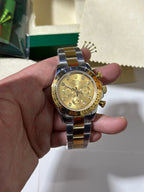 Cosmograph Daytona 40mm Stainless Steel Case With Yellow Gold Bezel Watch