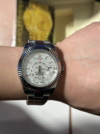 Stainless Steel Oyster Bracelet With White Gold Fluted Bezel Watch