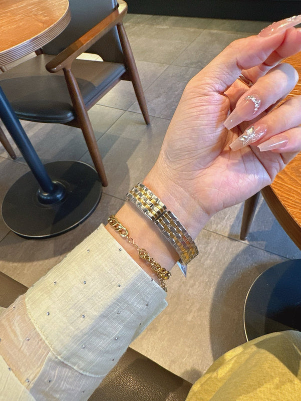 Two-Tone Luxury Bracelet Watch