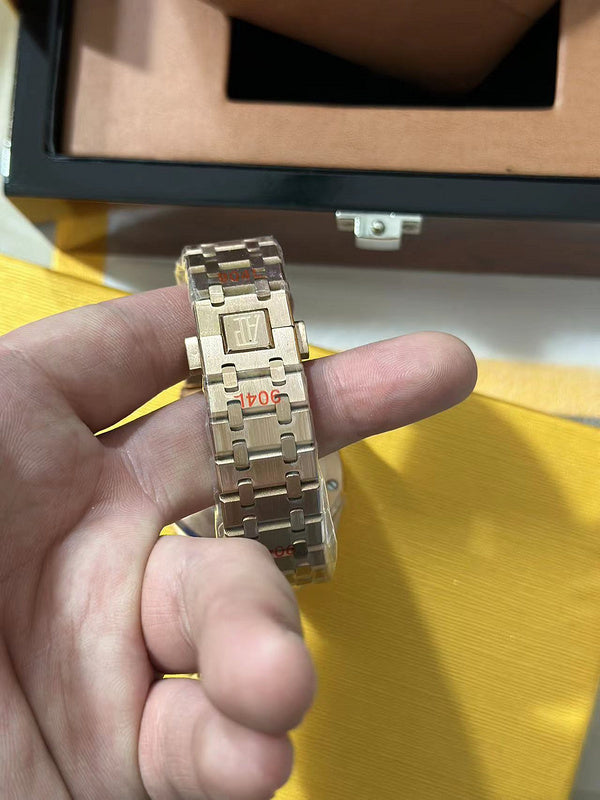 Automatic 41mm 18ct Rose Gold With Silver Dial Watch