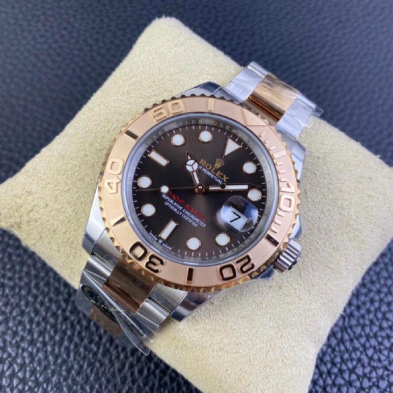 Yacht-Master in Rolesor, Oyster steel & Everose Gold with a Chocolate Dial Watch