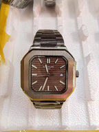Capitos Dial Men's Black Brown Metal Watch