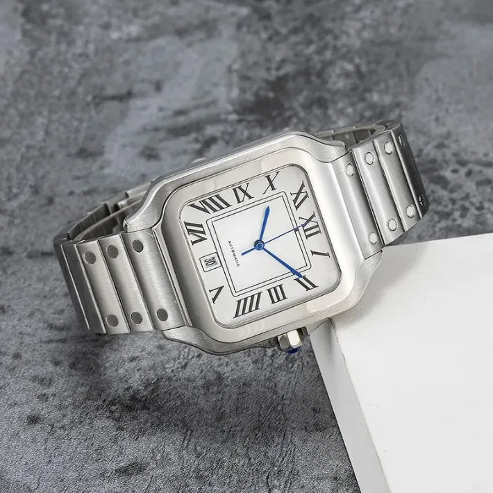 Square Luxury Stainless Steel Automatic Watch – NH35 Movement