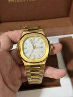 Gold White Automatic Luxury Sports Watch