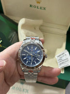 Oyster Perpetual White Rolesor Sky-Dweller Bright Blue Dial Watch