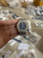 Stainless Steel Case & Distinctive Blue Dial Watch