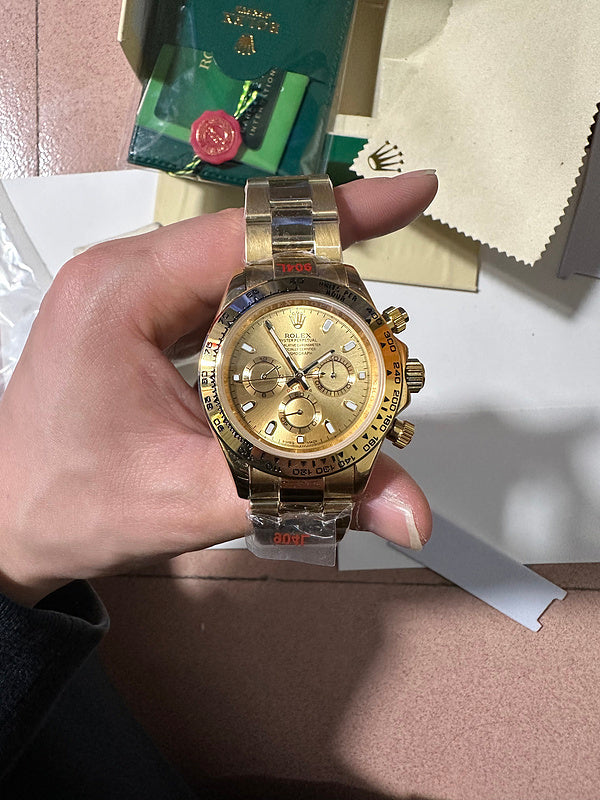 Cosmograph Daytona 116508 Yellow Gold With Champagne Dial Watch