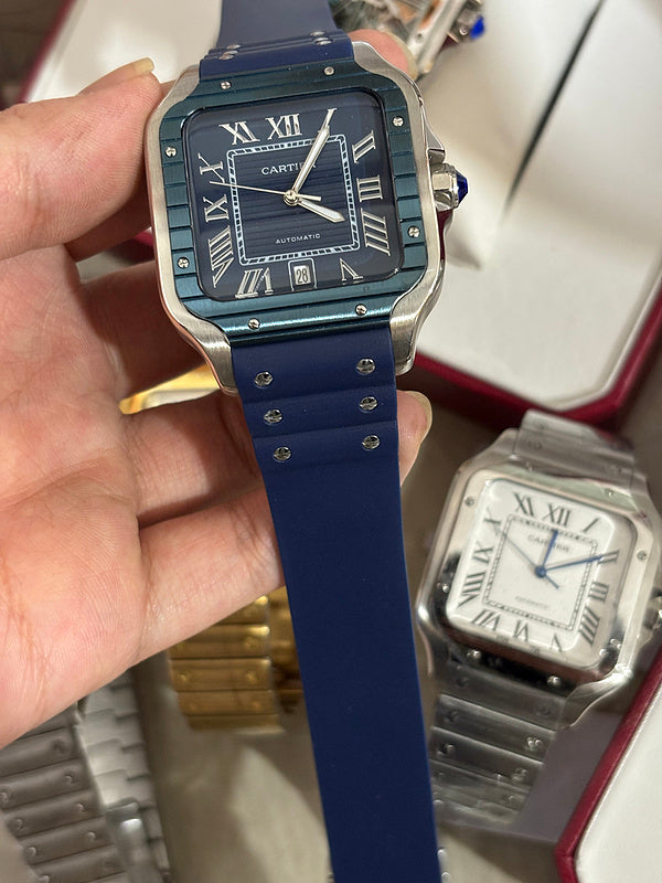Blue Dial Stainless Steel Men's Watch