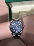 Sky-Dweller Luxury Wristwatch Blue Dial