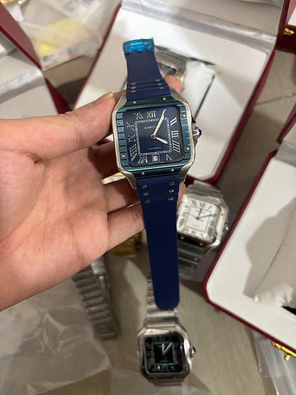 Blue Dial Stainless Steel Men's Watch
