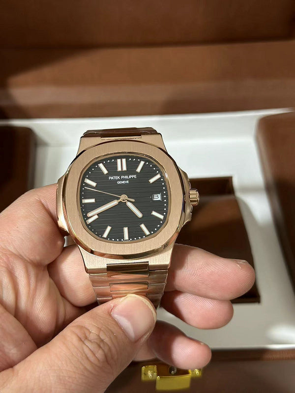 Rose Gold Case and Bracelet With Brown Dial Watch