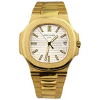 Gold White Automatic Luxury Sports Watch