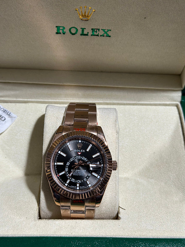 18 ct Everose Gold with Dark Rhodium Dial Watch