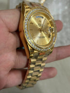 Champagne Dial, 18 kt Yellow Gold, 40.0 mm Watch