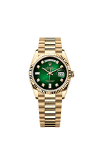 Day-Date Green Ombré Diamond Dial Yellow Gold 36mm