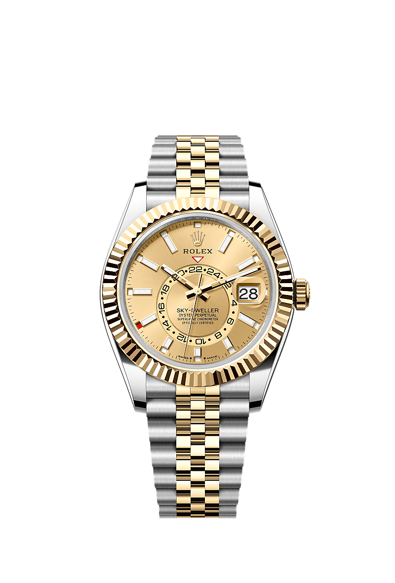 42mm Champagne-Colored Dial & Yellow Rolesor Case Watch