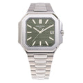 Luxury Steel 45mm Green Dial Date Watch