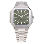 Luxury Steel 45mm Green Dial Date Watch