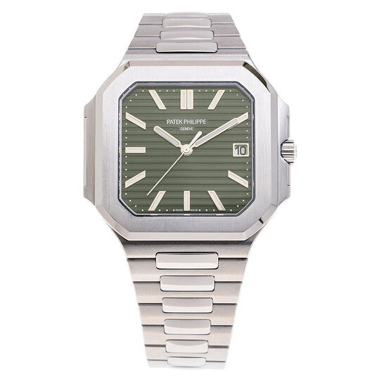 Luxury Steel 45mm Green Dial Date Watch