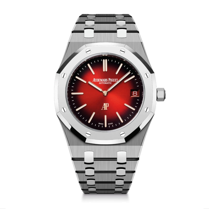 Jumbo Extra-Thin Red Dial Watch