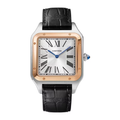 Santos Dumont Silver Roman Numeral Dial Watch