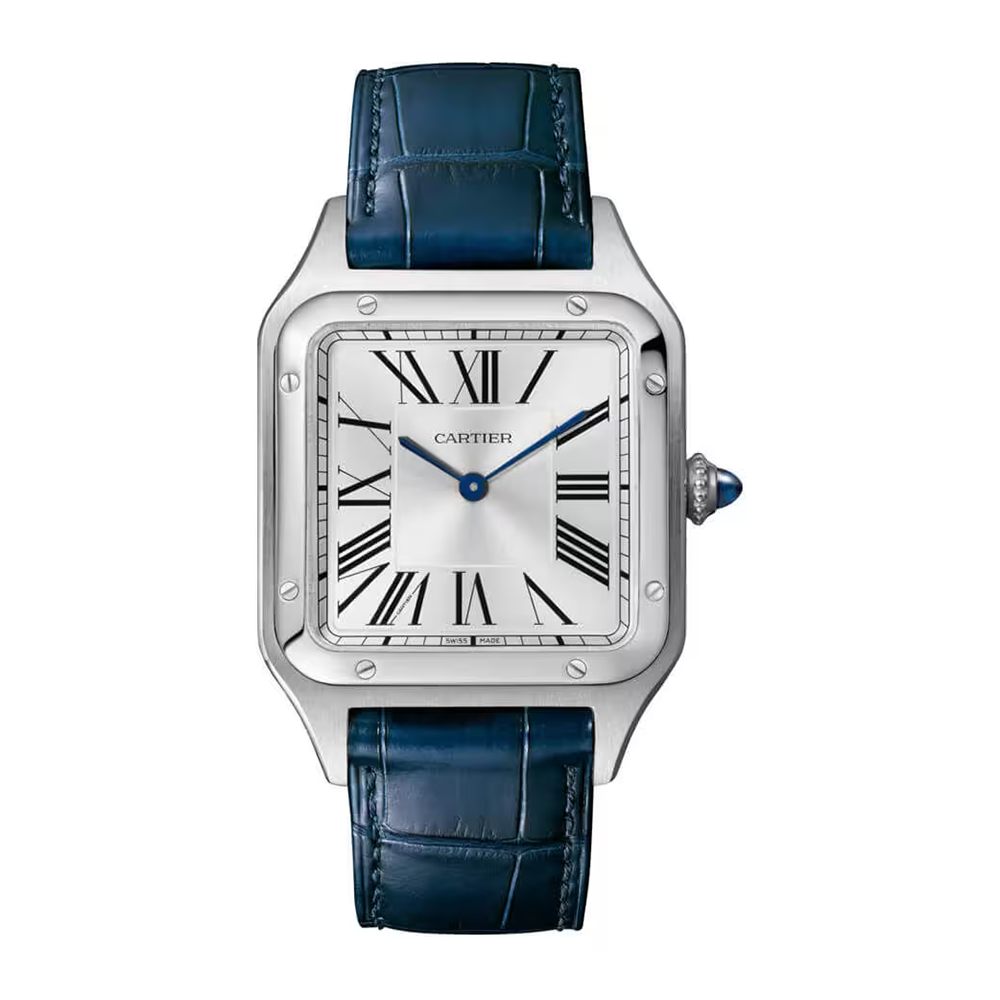 Santos-Dumont 38mm stainless steel & alligator watch