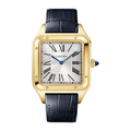 Santos-Dumont Extra-Large Yellow Gold Leather Strap Watch
